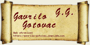 Gavrilo Gotovac vizit kartica